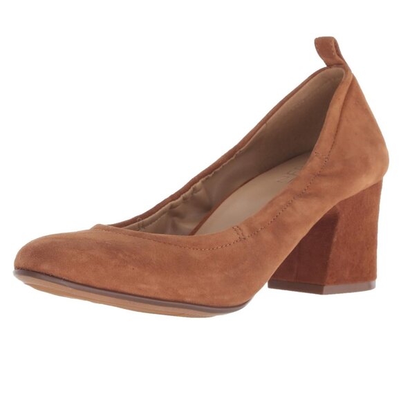Naturalizer Brown Flats with Elastic Topline - Picture 1 of 8